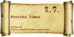 Kosztka Tímea névjegykártya